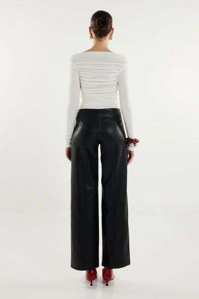 White long sleeve top